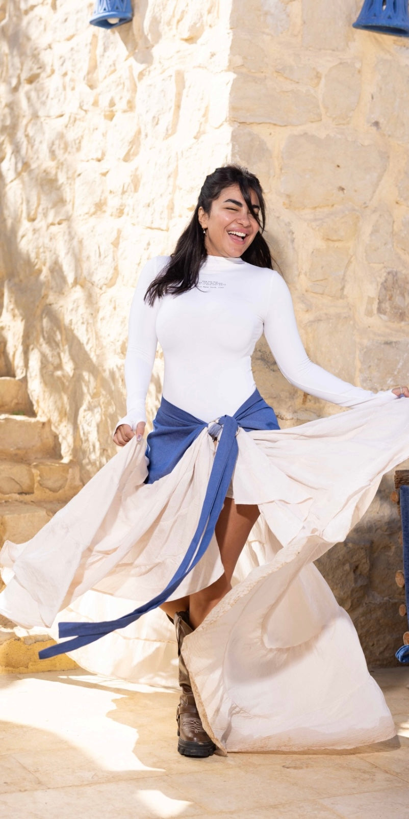 Denim Twist Skirt