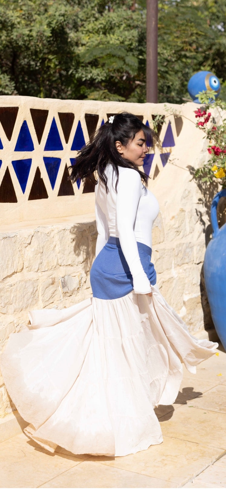 Denim Twist Skirt