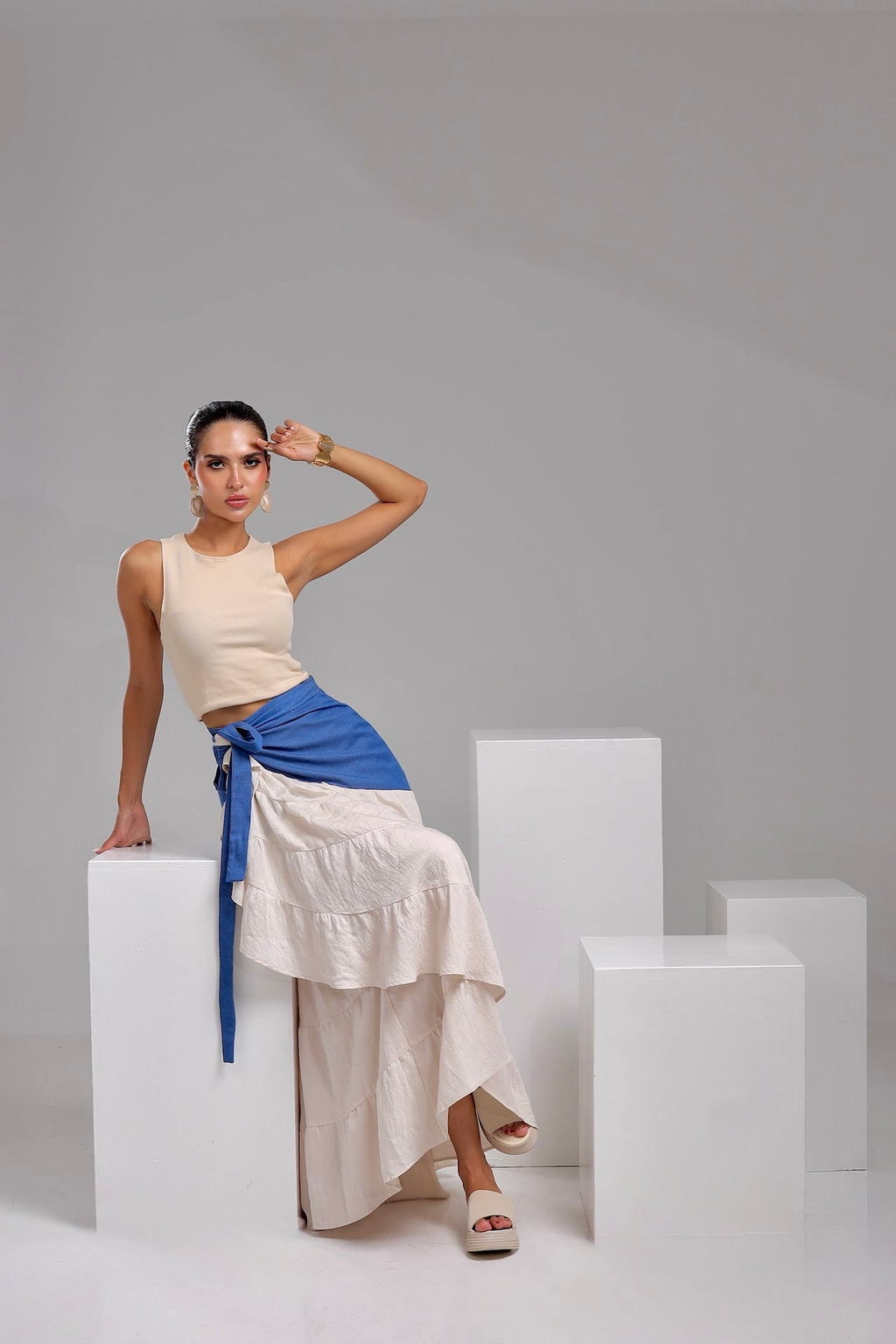 Denim Twist Skirt
