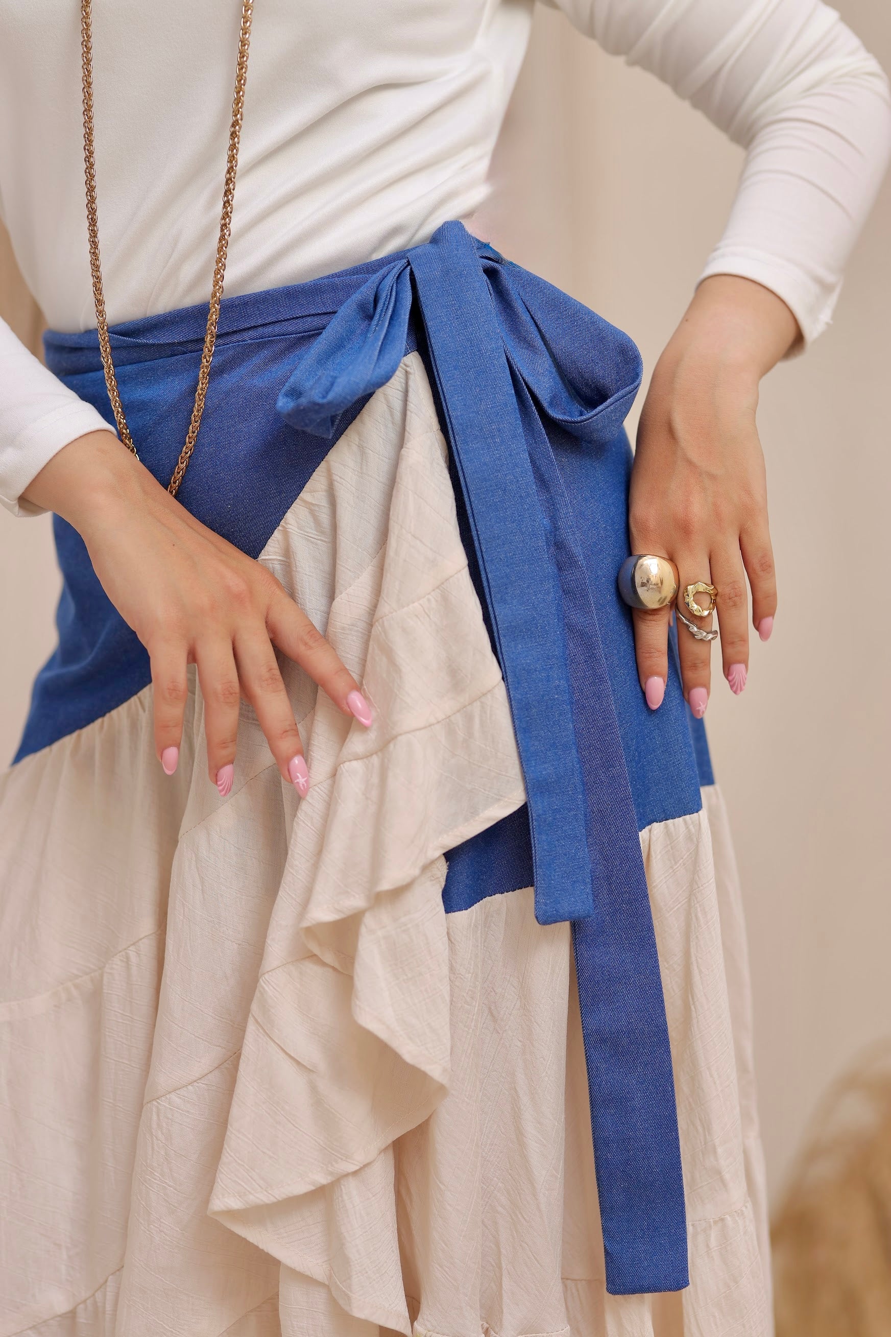 Denim Twist Skirt