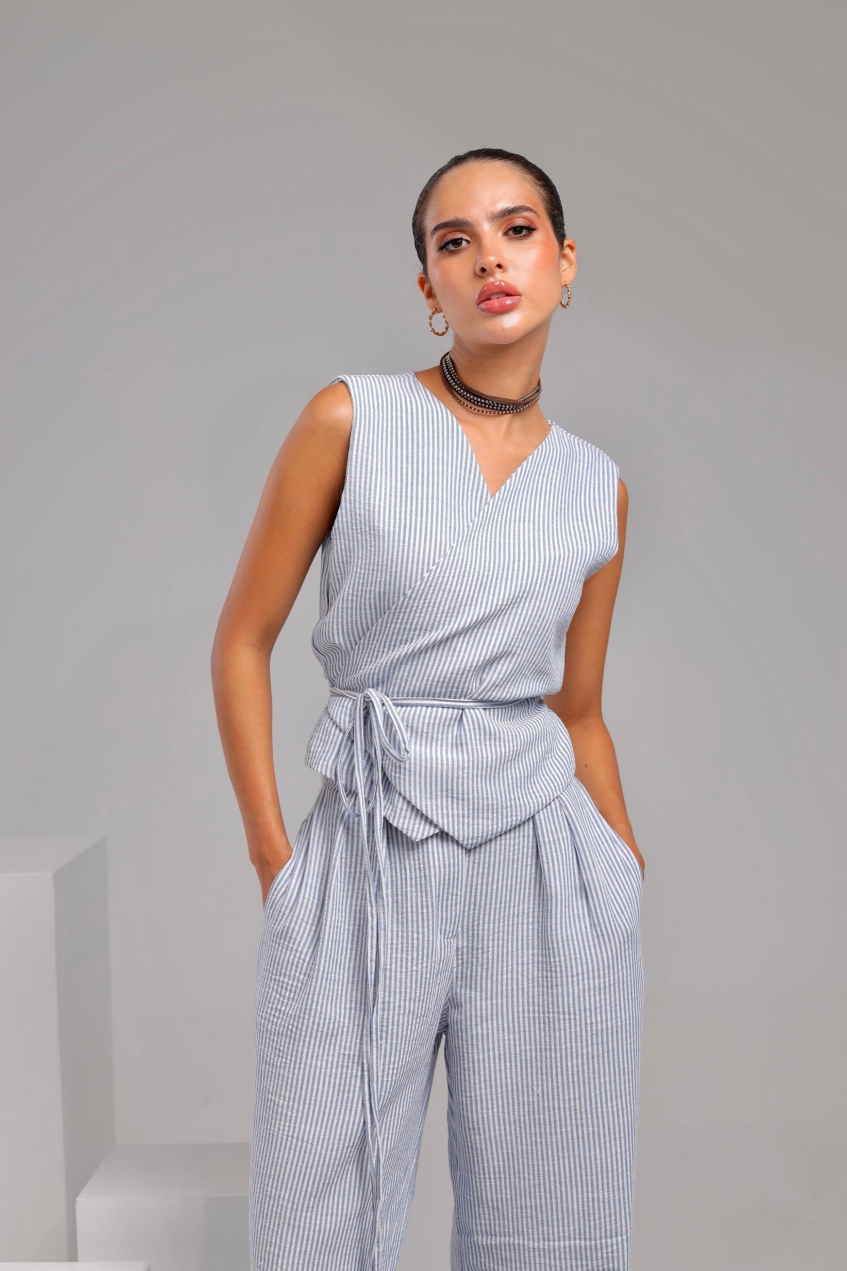 Linen Wrap suit