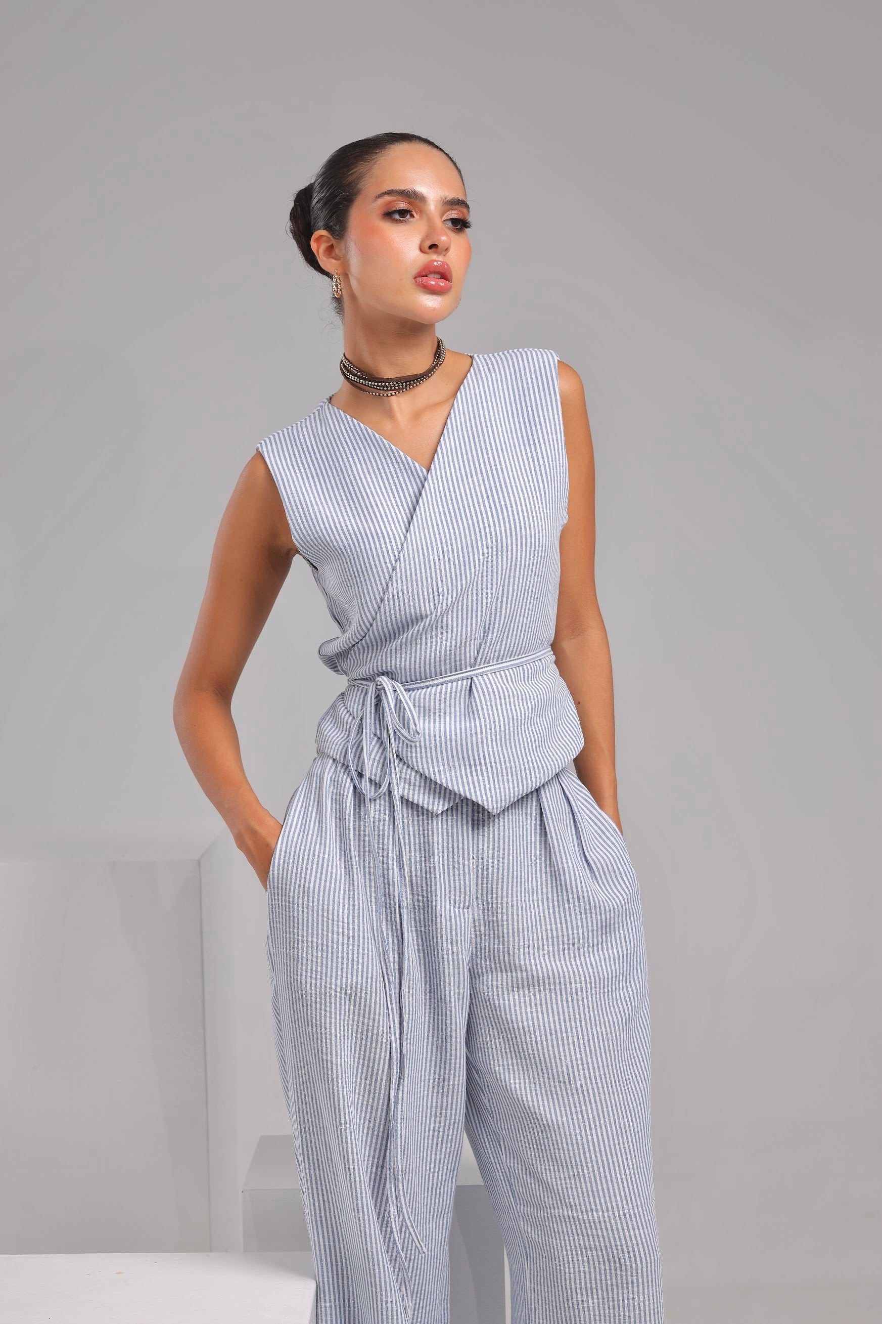 Linen Wrap suit