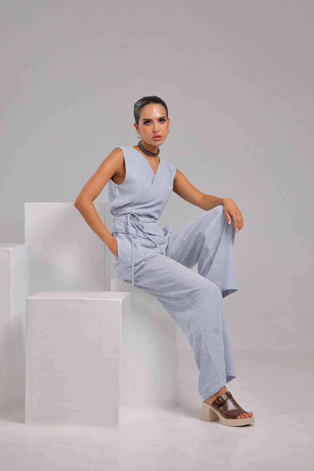Linen Wrap suit
