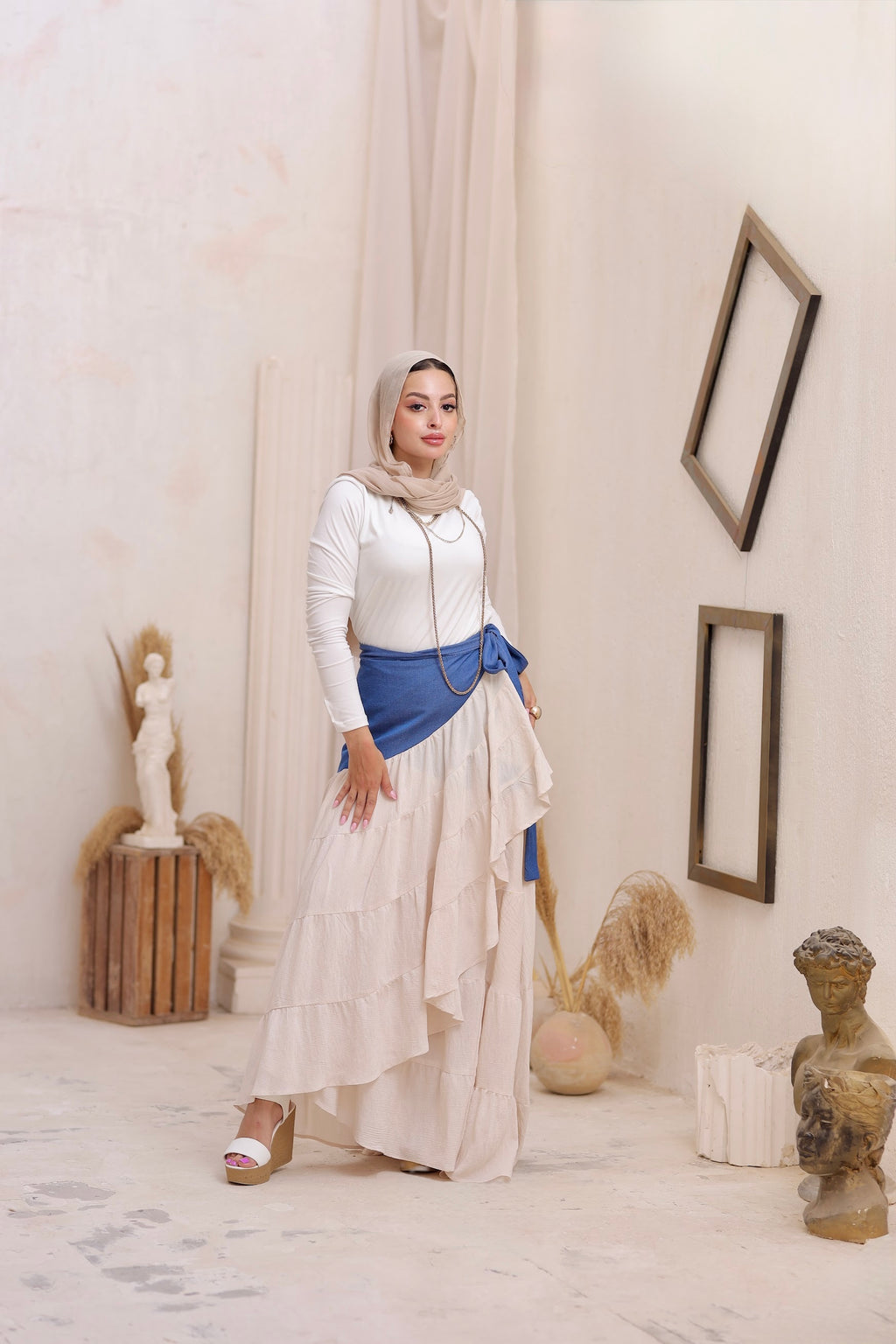 Denim Twist Skirt