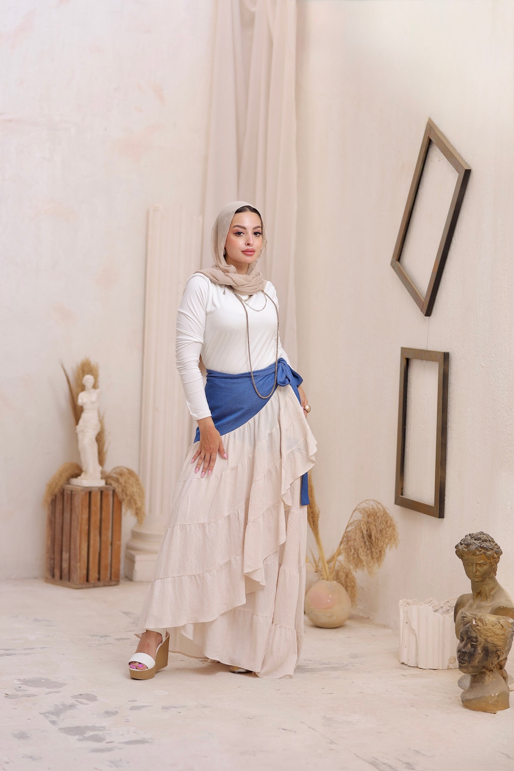 Denim Twist Skirt